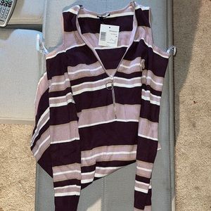 Guess midi dress with long sleeves and shoulders cut out